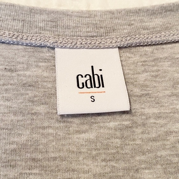 CAbi Serenity V Neck Oversized Gray Top #3052 - Small - Picture 5 of 12